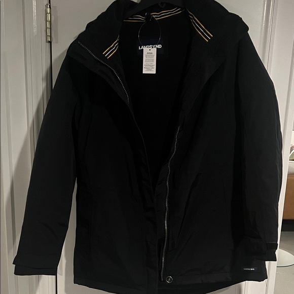 Lands' End Classic Black Coat - Picture 1 of 7